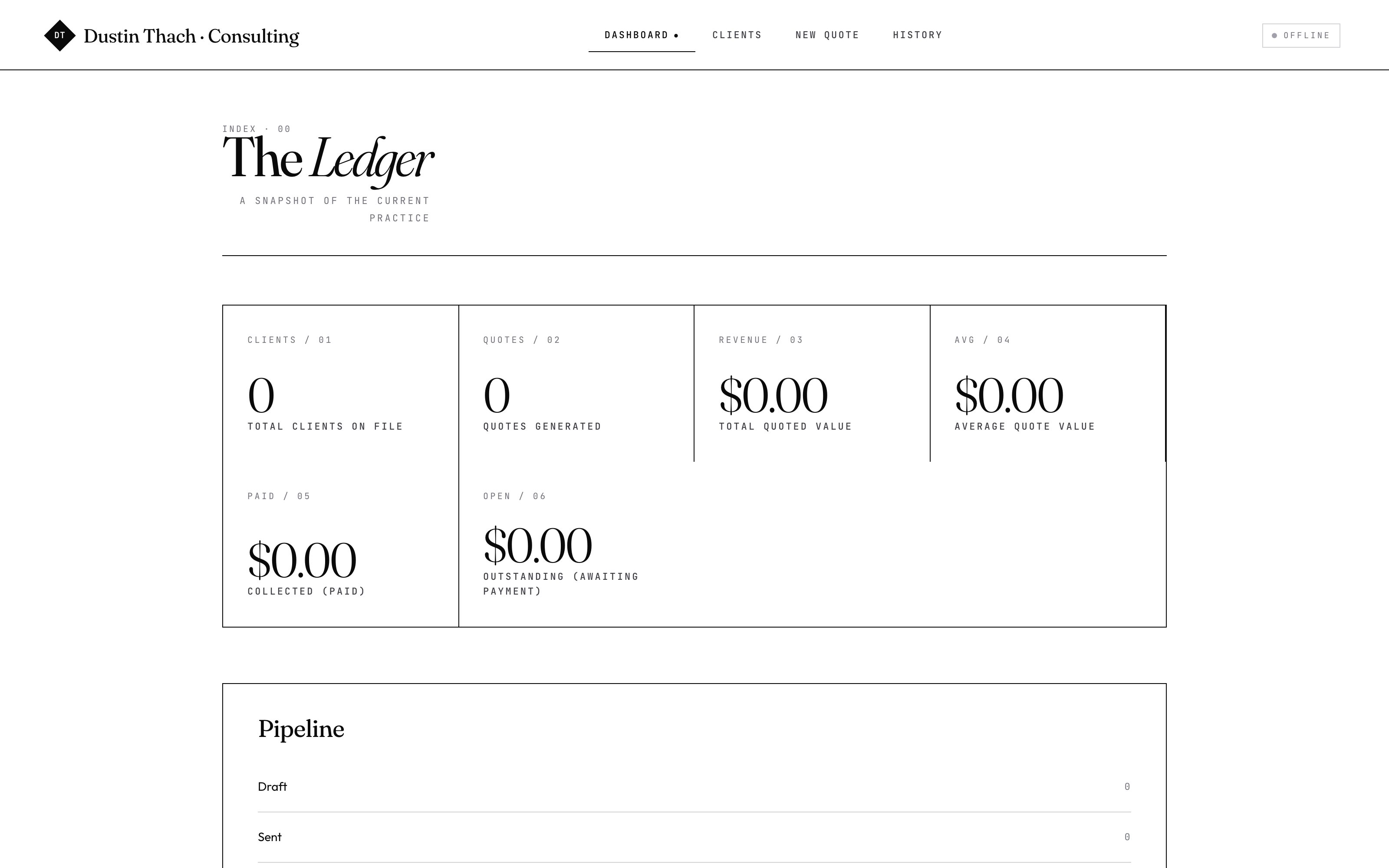 Client dashboard
